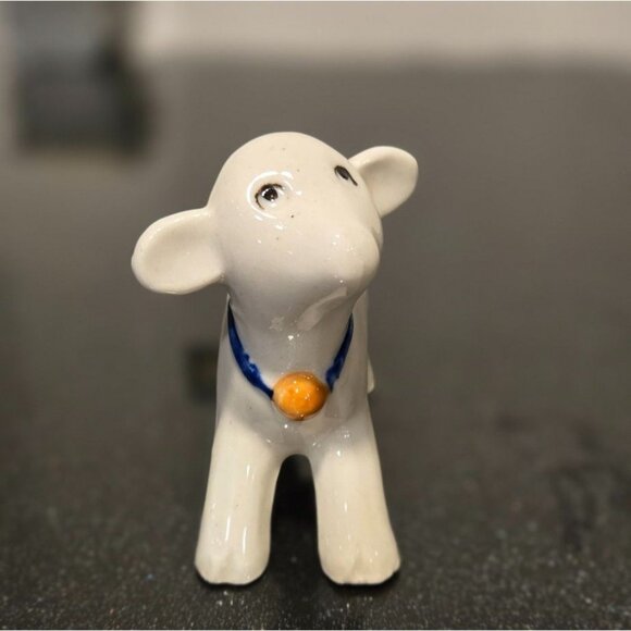 VTG Occupied Japan Lamb Calf mini planter toothpick holder Adorable ceramic - Picture 4 of 12